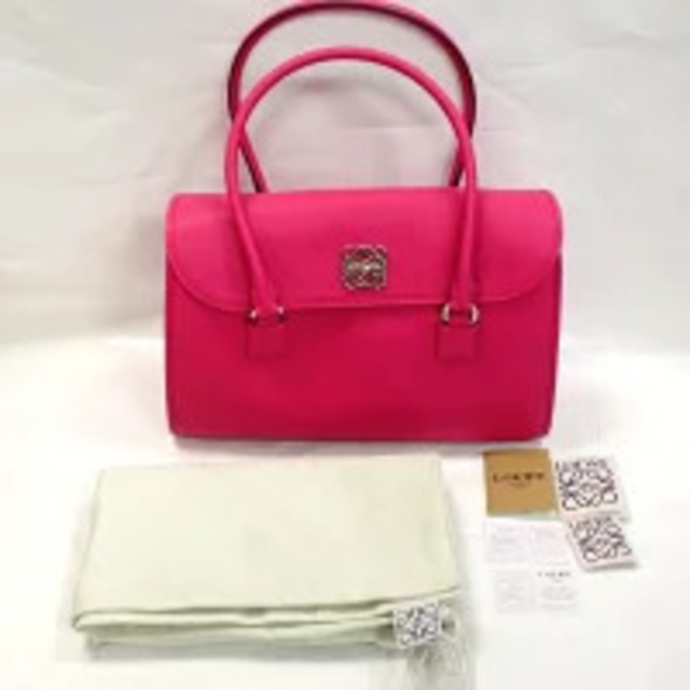 Loewe Shoulder Alamo Pink Leather Bag Handbag